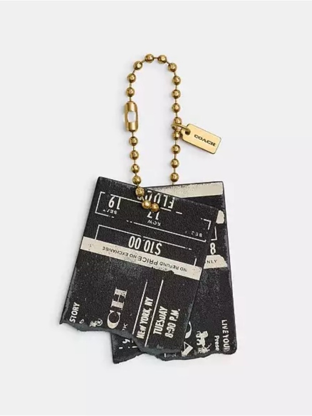 Coach Black Ticket Charm